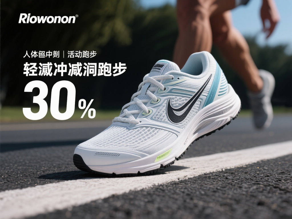 专业跑步鞋：以某款知名品牌的减震跑鞋为例，采用轻质