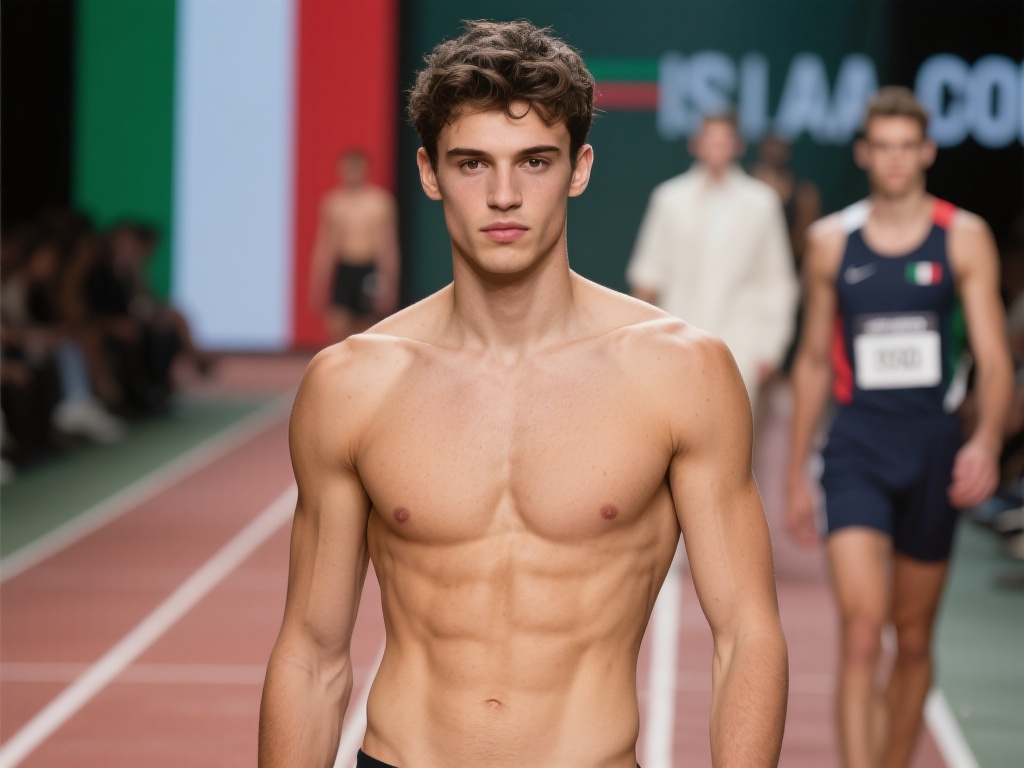 以意大利本土体育生兼模特卢卡为例，他在成为职业模特